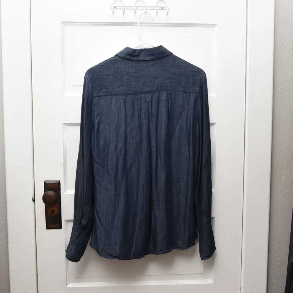 Cold water creek long sleeved pin tucked button up blouse size M - Picture 2 of 7